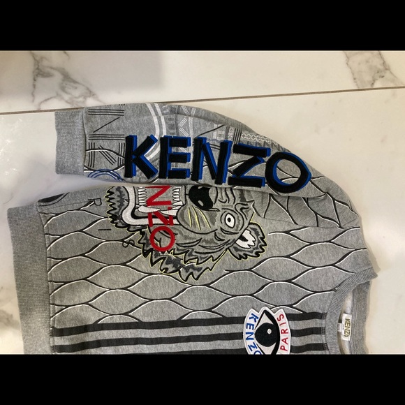 KENZO Boy Grey Sweater Size 8 - Picture 2 of 4